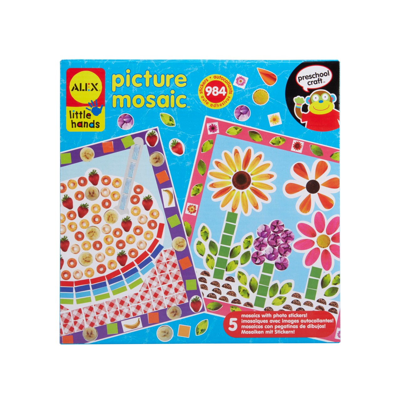 ALEX Toys Little Hands Picture Mosaic Kids Toddler Art and Craft Activity, Multicolor, One Size, 1406